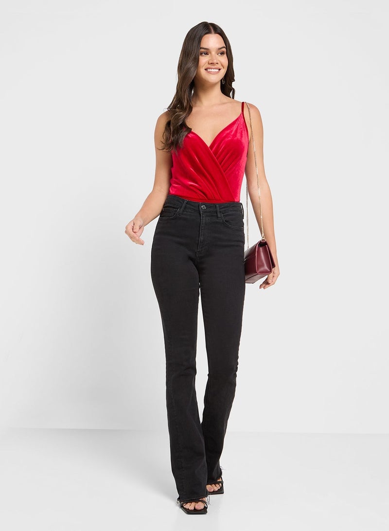 NEW LOOK Velvet Wrap Body - Image 4